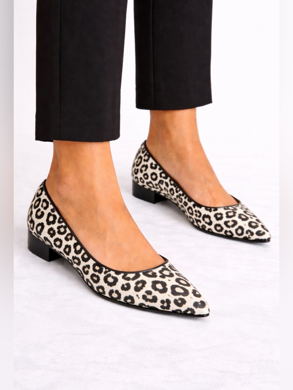 Nine West Sisko Leopard Calf Hair Flats – Pointed Toe | Women’s Size 8